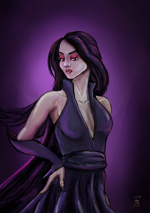 purple lady1 579x819 - Latest drawings